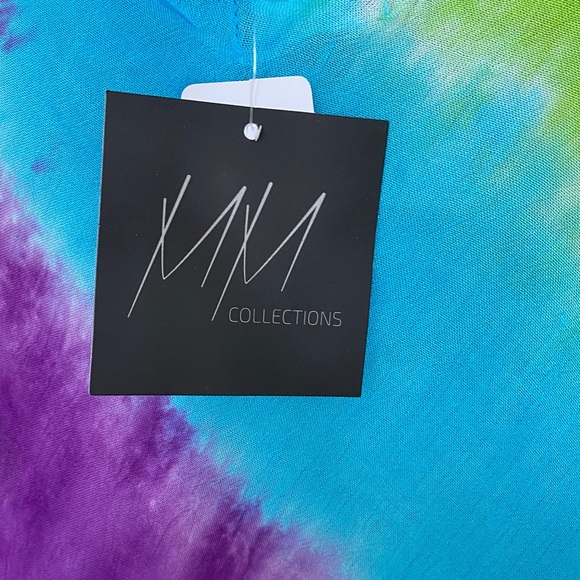 😳SALE😳 MM Collection Women Dress Multi Blue Baltic  Rayon - Picture 7 of 8